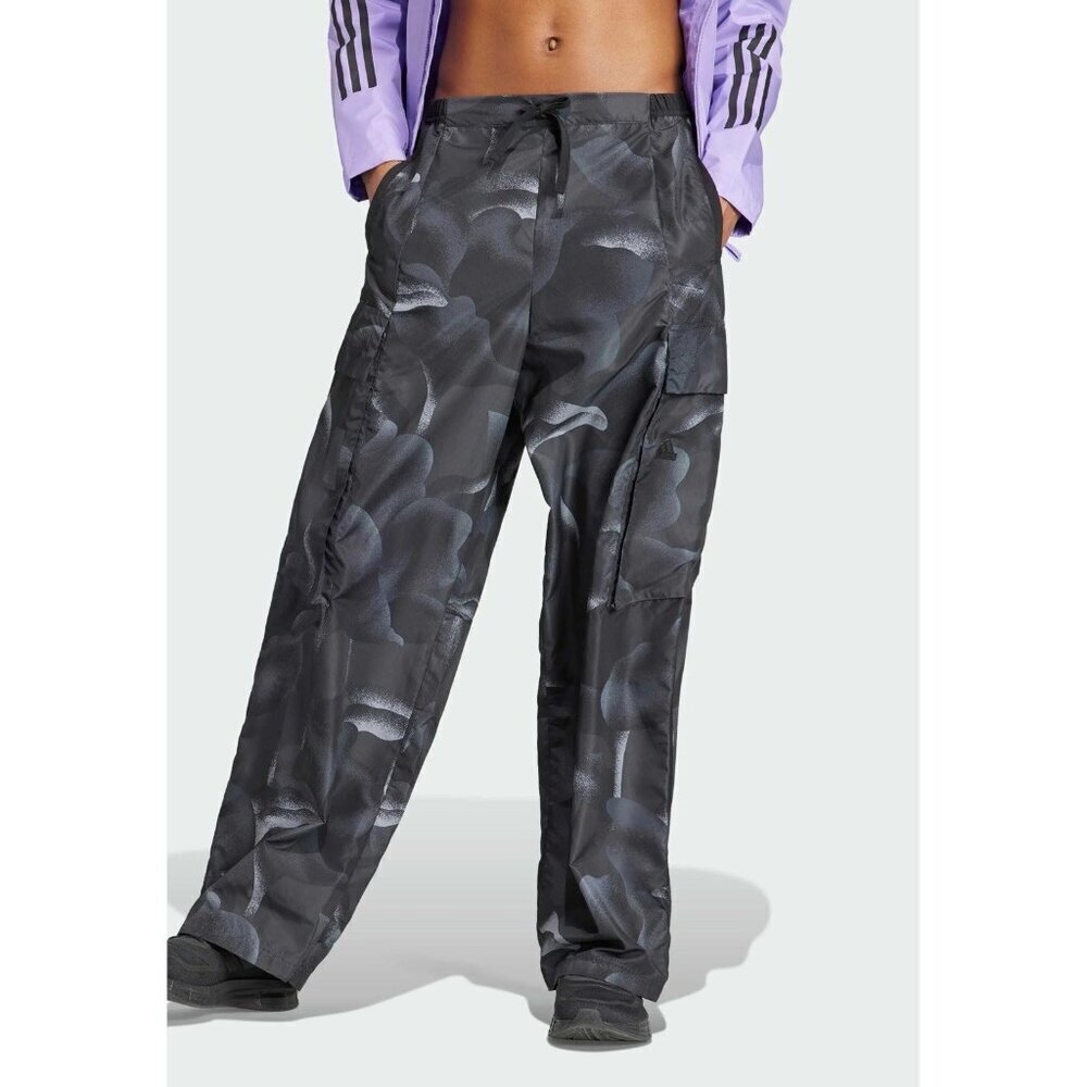 ADIDAS City Escape Black Gray White Loose Fit Cargo Pants # IM4964 Womens S
